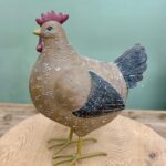 Figura Resina Gallina Hierro 24,5X12X29